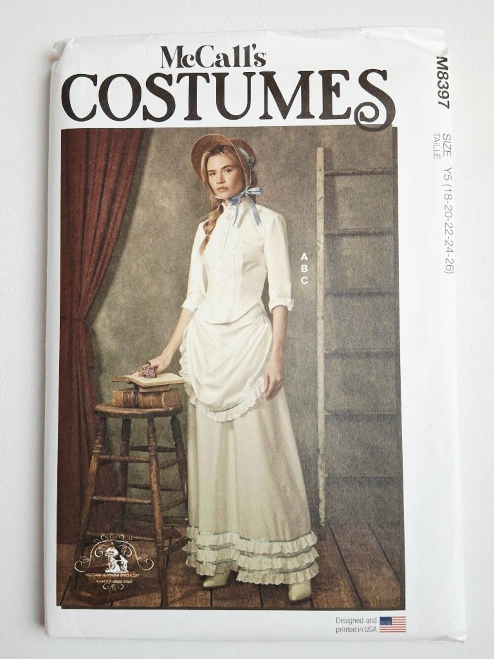 McCall's 8397 Sz 18-26 Old West Victorian Top Skirt Bustle Costume Pattern Uncut